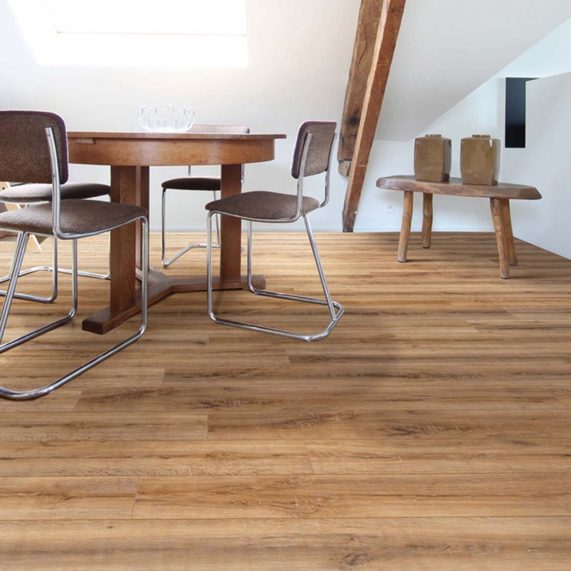 Parquet stratifié effet bois Chêne Cuivre Blond